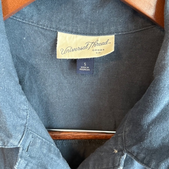 Universal Thread Blue Linen Romper - Picture 4 of 6